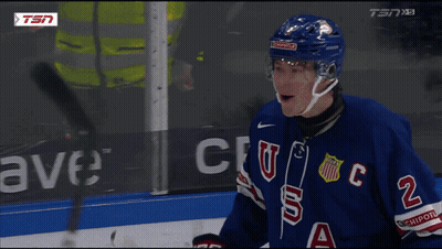 Hockey Player In USA Jersey And Chipotle GIF