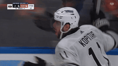 Hockey Player In White Helmet Saying American Express GIF