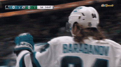 Hockey Player In White Jersey Number 24 GIF
