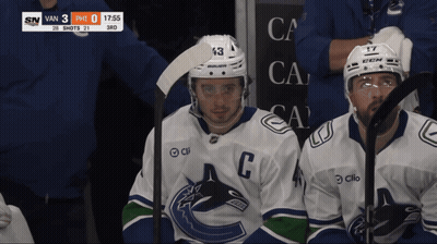 Hockey Player In White Jersey With C GIF