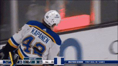 Hockey Player In White Kapanen Jersey GIF