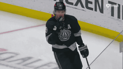 Hockey Player In White Kings Jersey GIF
