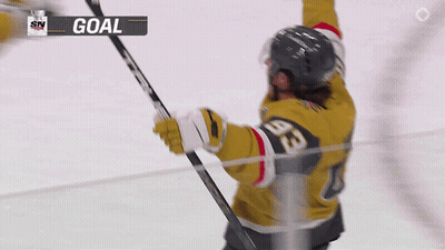 Hockey Player In Yellow Jersey Number 93 GIF