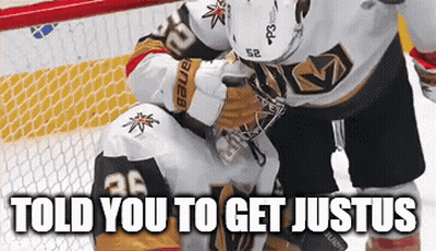 Hockey Player Kneeling Saying Told You To Get Justus GIF