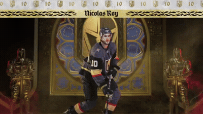 Hockey Player Nicolas Roy In Front Of Throne GIF