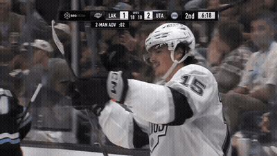 Hockey Player Number 15 Celebrating Goal GIF