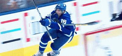 Hockey Player Number 16 Flying GIF