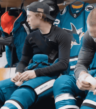 Hockey Player Number 2 In Locker Room GIF