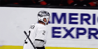 Hockey Player Number 2 With American Express Sign GIF