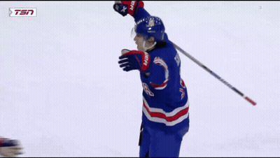 Hockey Player Number 20 Hugging Another Player GIF