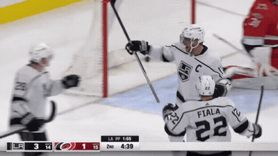 Hockey Player Number 22 Celebrating Goal GIF