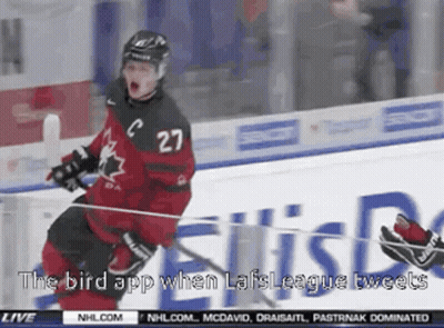 Hockey Player Number 27 On Ice GIF