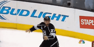 Hockey Player Number 27 Skating On Ice GIF