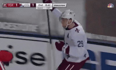 Hockey Player Number 29 Celebrates GIF