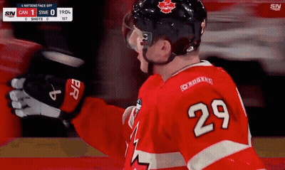 Hockey Player Number 29 GIF