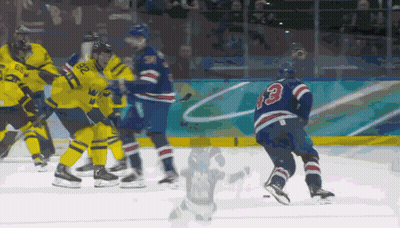 Hockey Player Number 3 On Ice GIF