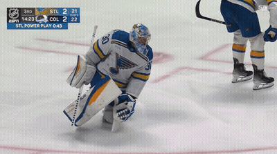 Hockey Player Number 30 Kneeling On Ice GIF