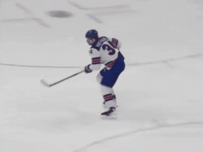 Hockey Player Number 34 Skating On Ice GIF