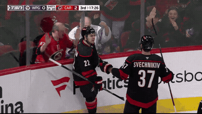 Hockey Player Number 37 Shaking Hands GIF