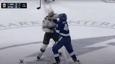 Hockey Player Number 4 Fighting GIF