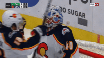 Hockey Player Number 40 Hugging Teammate GIF