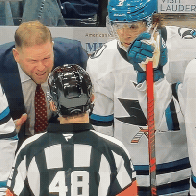 Hockey Player Number 48 Talks To Referee GIF