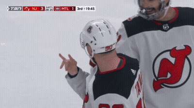 Hockey Player Number 50 Pointing GIF
