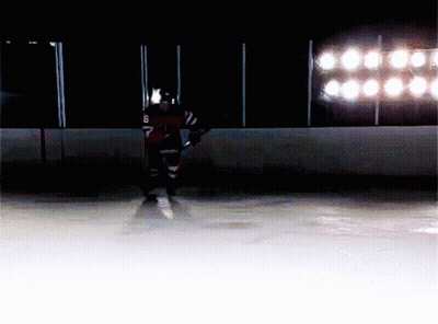 Hockey Player Number 6 Skating On Ice GIF