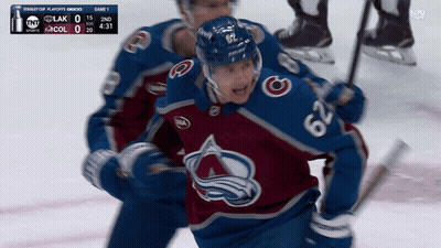 Hockey Player Number 62 Celebrating GIF
