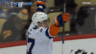 Hockey Player Number 7 Celebrating Goal GIF