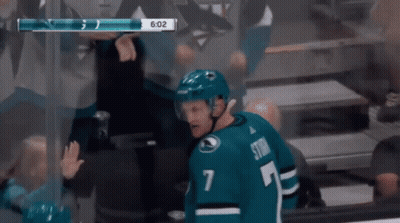 Hockey Player Number 7 Celebrating GIF