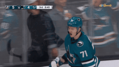 Hockey Player Number 7 Celebrating GIF