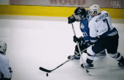 Hockey Player Number 7 Fighting GIF