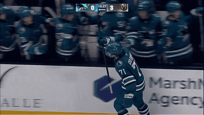 Hockey Player Number 71 On Ice GIF
