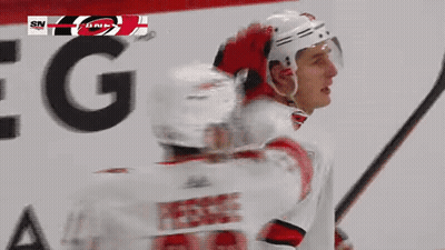 Hockey Player Number 76 Holding Stick GIF