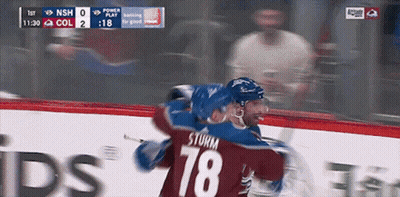 Hockey Player Number 78 Hugging Teammate GIF
