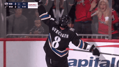 Hockey Player Number 8 Celebrating GIF