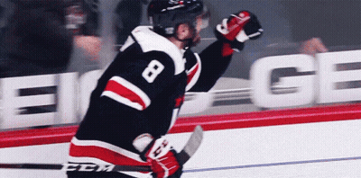 Hockey Player Number 8 Celebrating GIF