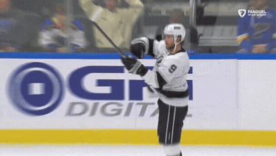 Hockey Player Number 8 Holding Stick GIF