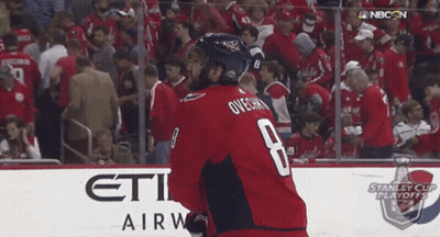 Hockey Player Number 8 On Ice GIF