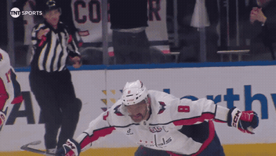 Hockey Player Number 8 On Ice GIF