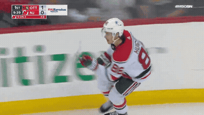 Hockey Player Number 8 on Ice