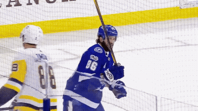Hockey Player Number 86 Holding Stick GIF