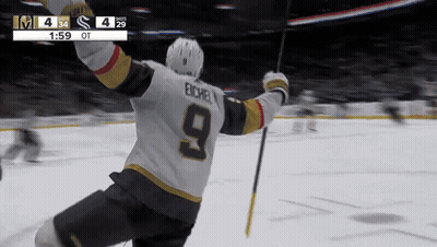 Hockey Player Number 9 Celebrating GIF