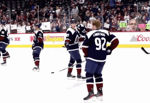 Hockey Player Number 92 Jersey On Ice GIF