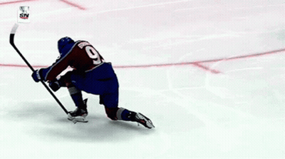 Hockey Player Number 93 Lying On Ice GIF