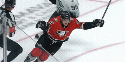 Hockey Player Number 95 Flying GIF