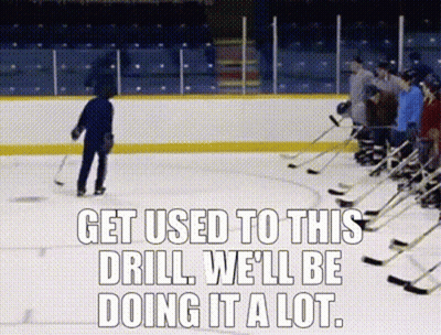 Hockey Player On Ice: Get Used To This Drill GIF