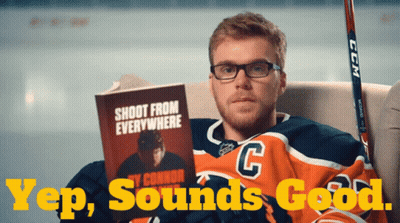Hockey Player Reading Shoot From Everywhere GIF