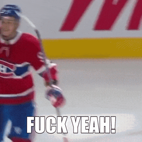 Hockey Player Saying Fuck Yeah GIF